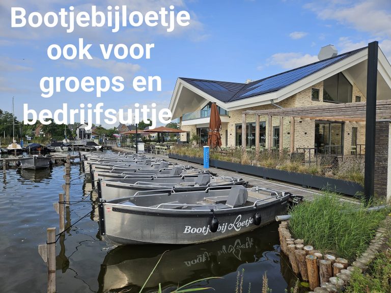 nieuw in 2024 per december 2023 zijn wij eigenaar van 12 luxe elektrische sloepen bootjebijloetje